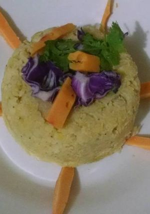 Una foto de Mangu de banana criolla