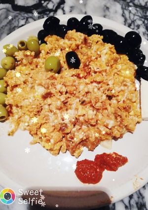 صورة لوصفة بيض باللحم المفروم🥚🥚🥚🥘🥘