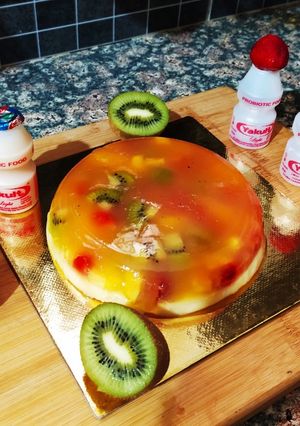 A picture of Fruity Yakult Jelly Cake.