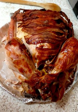 A picture of Gordon Ramsey's Christmas Turkey.