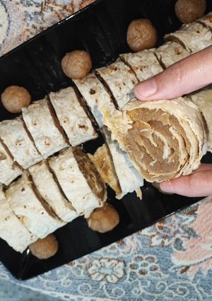 عکسی از دستور حلوا آرد لواش
