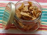 Pieles de manzana caramelizadas en freidora de aire