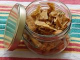 Pieles de manzana caramelizadas en freidora de aire