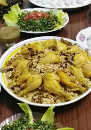 صورة لوصفة مقلوبة الدجاج