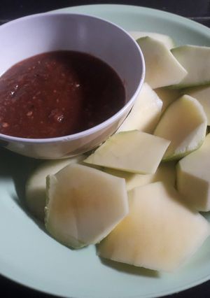 Foto resep Rujak Mangga Bumbu Kacang