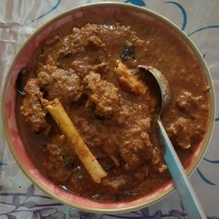 Mutton varutha curry A picture of Mutton varutha curry.