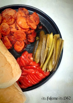 A picture of Bandari Sausage Sandwich (Persian Sausage Sandwich).
