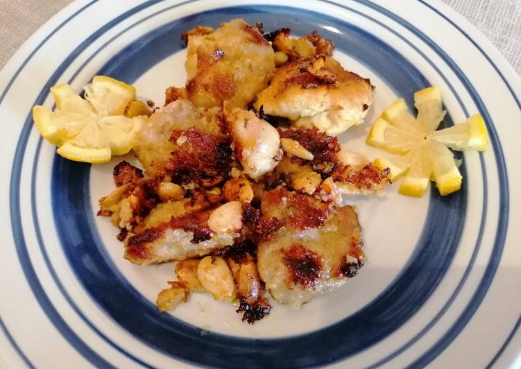 Recetta di Perfect Pollo croccante alle mandorle, curcuma e limone🍗🍋