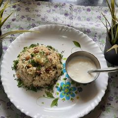 A picture of Bhagar upma for fasting.