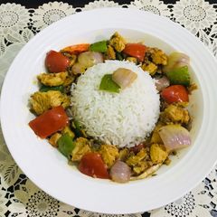 A picture of Leftovers chicken achaari fajita.