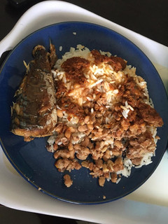 A picture of Rice and beans.