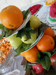 عکسی از دستور تزیین میوه یلدا