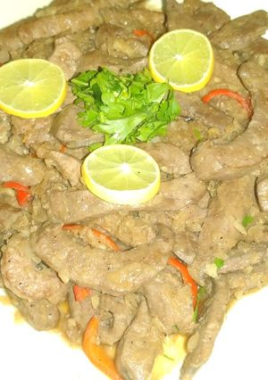 صورة لوصفة كبدة بالبصل والليمون