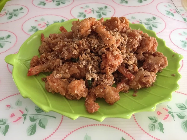 Langkah Gampang Menyiapkan Resep Udang goreng oat yang Bisa Manjain Lidah Anti Ribet, Lezat Sekali