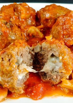 A picture of Cheese Stuffed Meatballs.