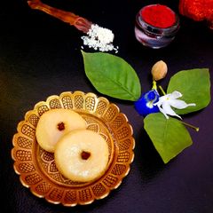 A picture of Cashew Mawa Peda.