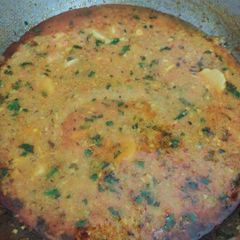Besan ke gatte (gram flour balls) A picture of Besan ke gatte (gram flour balls).