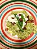 Risotto Verde,Pancetta e Stracciatella