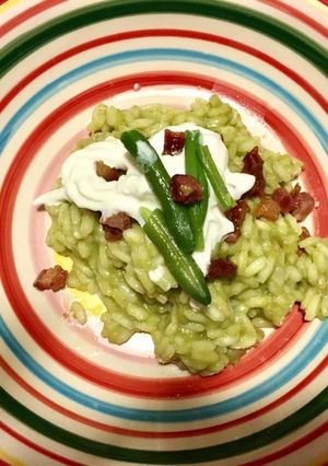 Foto di Risotto Verde,Pancetta e Stracciatella