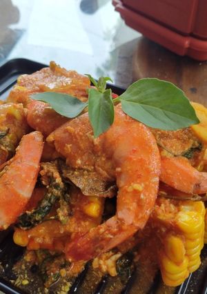 Foto resep Udang jagung saus padang