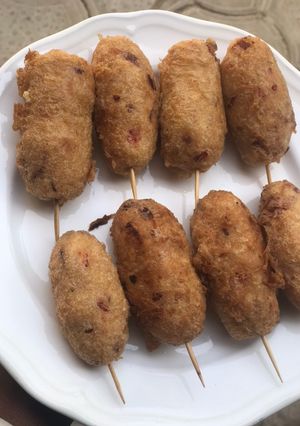 A picture of Yam croquettes.