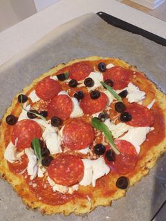 Una foto de Masa de coliflor para pizza-keto
