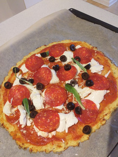 Una foto de Masa de coliflor para pizza-keto
