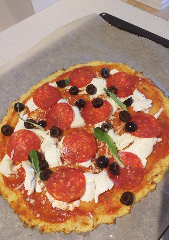 Una foto de Masa de coliflor para pizza-keto