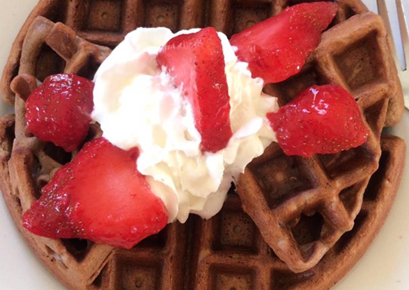 Waffles de avena, almendras y cocoa