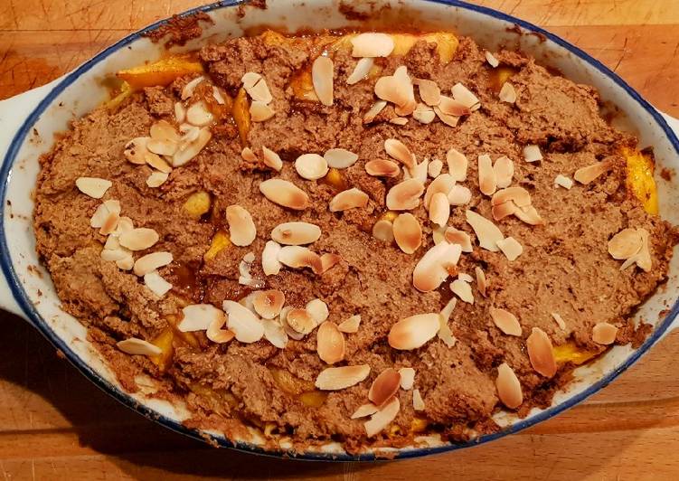Recipe of Super Quick Homemade Peach pie made with oat flour