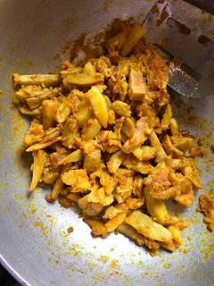 A picture of Punjabi Style Arbi Aloo ki Sabzi.
