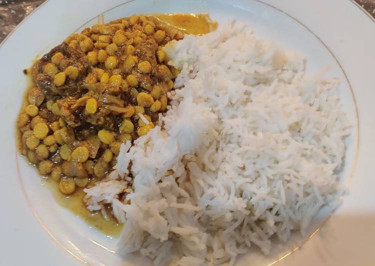 Easiest Way to Prepare Quick Lamb and Split-chickpea Curry