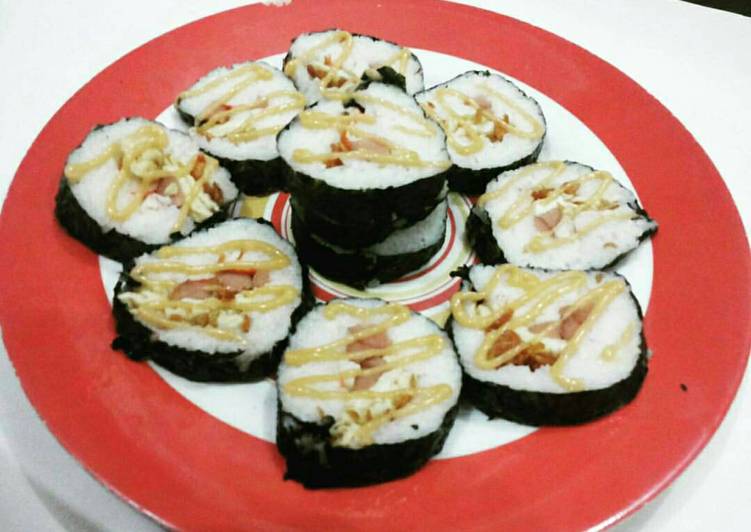 Sushi sederhana ala rumahan/kimbab