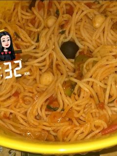صورة لوصفة سباغتي بالخضروات