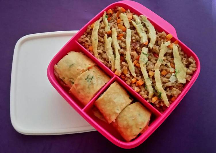 Resep Nasi Goreng Telur Gulung #lunchbox Anti Gagal