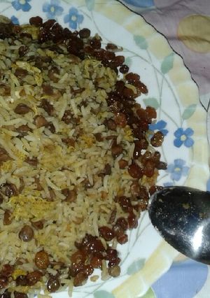 عکسی از دستور عدس پلوی بهارپز برا اقای همسر😁