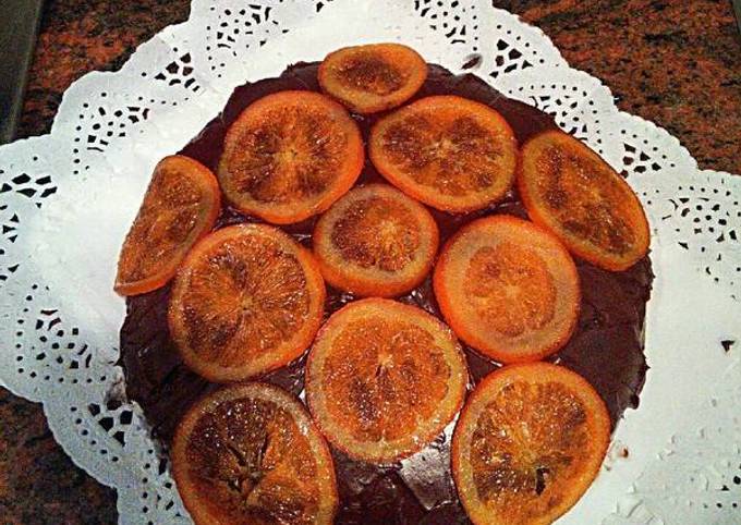 Triple orange chocolate cake