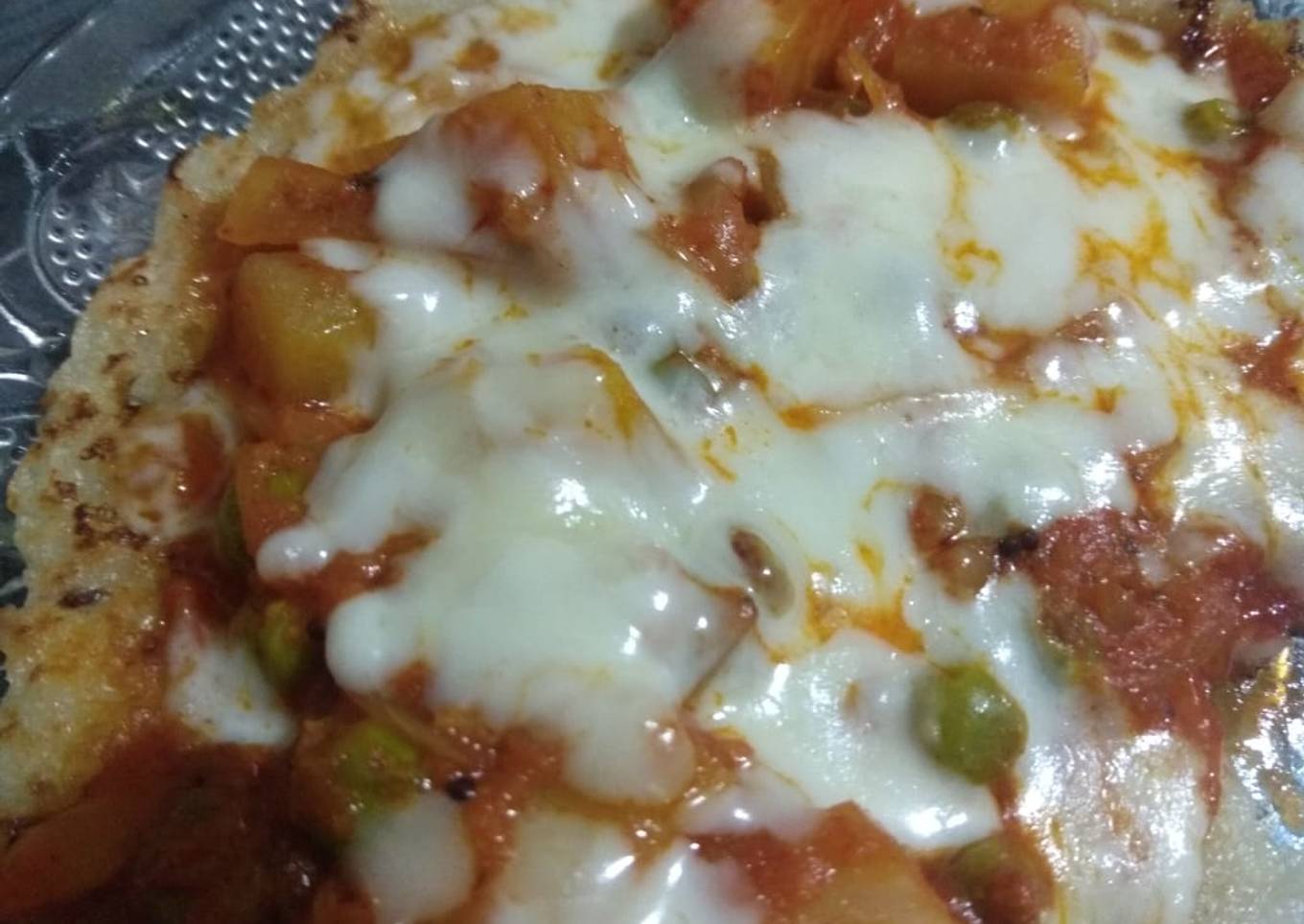 Leftover Rice Pizza