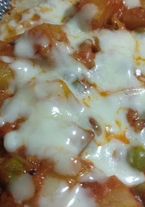 A picture of Leftover Rice Pizza.