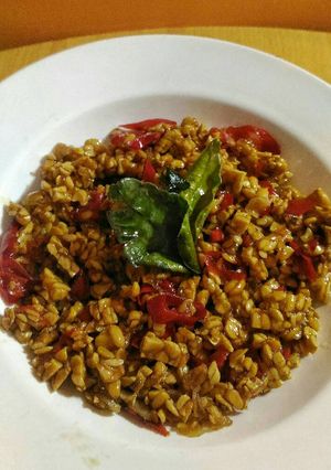 Foto resep Kering tempe manis pedas