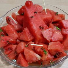 A picture of Watermelon chaat.