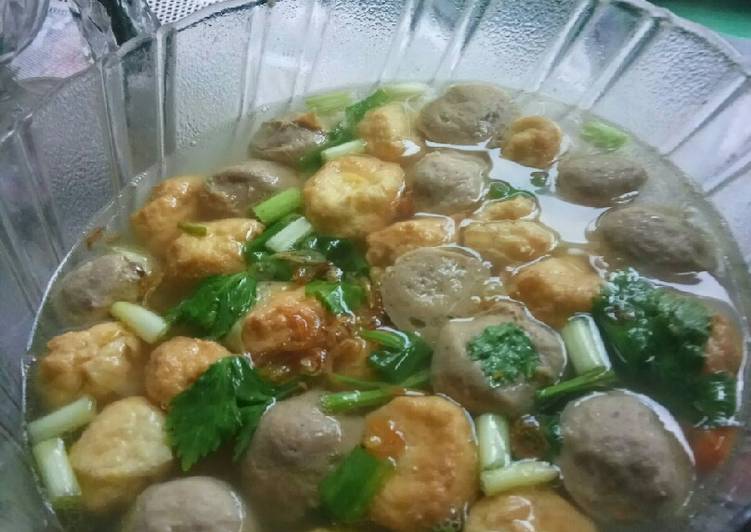 Resep 39. Sop bakso bola2 tahu | Cara Bikin 39. Sop bakso bola2 tahu Yang Enak dan Simpel