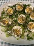 Œufs marinés aux oignons nouveaux