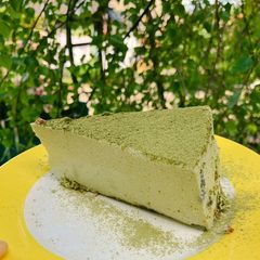 A picture of Non-baked Matcha cheesecake (easy).