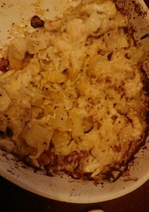 Une photo de Gratin chou-fleur patates
