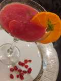 Tangerine & pomegranate mocktail