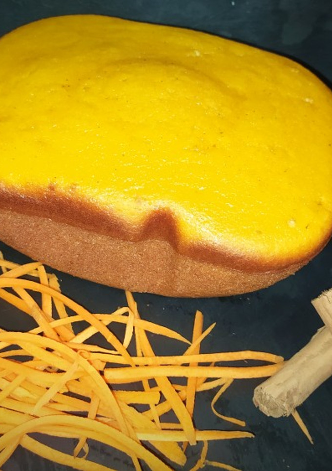 Una foto de Bizcocho de zanahoria y almendras (panificadora Moulinex Pain Doré)