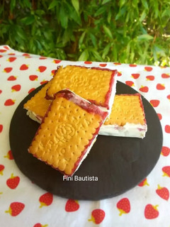 Una foto de Sándwich helado cheesecake