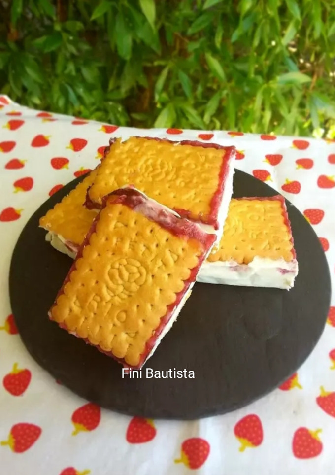 Una foto de Sándwich helado cheesecake