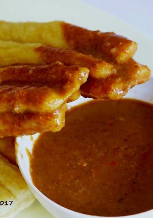 Foto resep Cakwe bumbu kacang ala chef Lidya